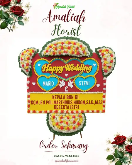 Papan Bunga Pernikahan Walian Dua